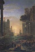 Claude Lorrain Port of Ostia with the Embarkation of St Paula (mk17) Spain oil painting artist